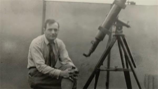 Edwin Hubble as a young man. It was then that he said, “If only I could find some principle for whose sake I could leave everything else and devote my life.” He found it, in astronomy. Hubble’s work in astronomy in the 20th century became the foundation for Big Bang theory. Image is a screenshot from a Hubble Space Telescope video.